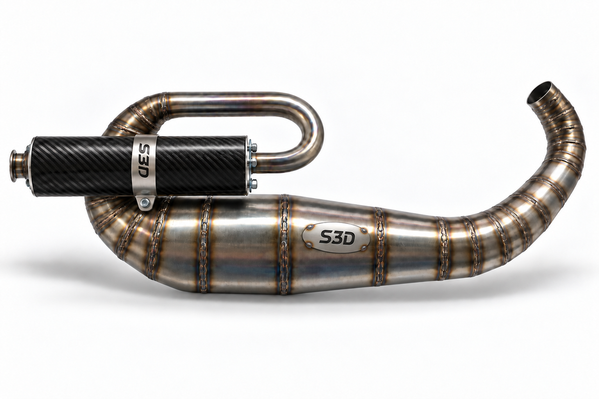 S3D 360 – Handmade Exhaust for Piaggio 183cc 2T | PREORDER